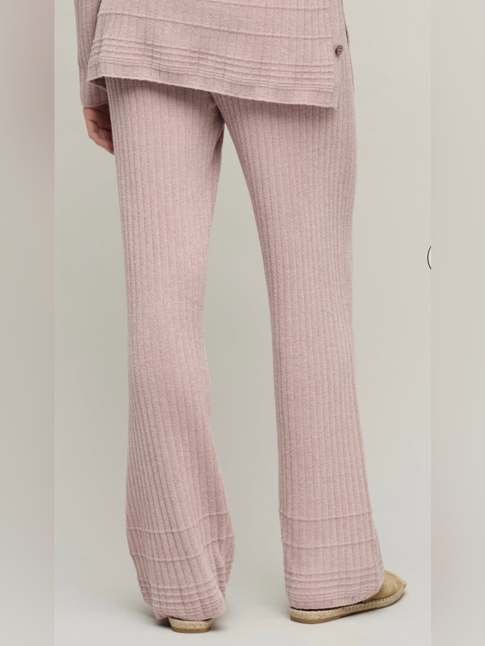 Barefoot Dreams Textured Hem Rib Pants Teaberry Cozy Chic Ultra Lite - Picture 4 of 13